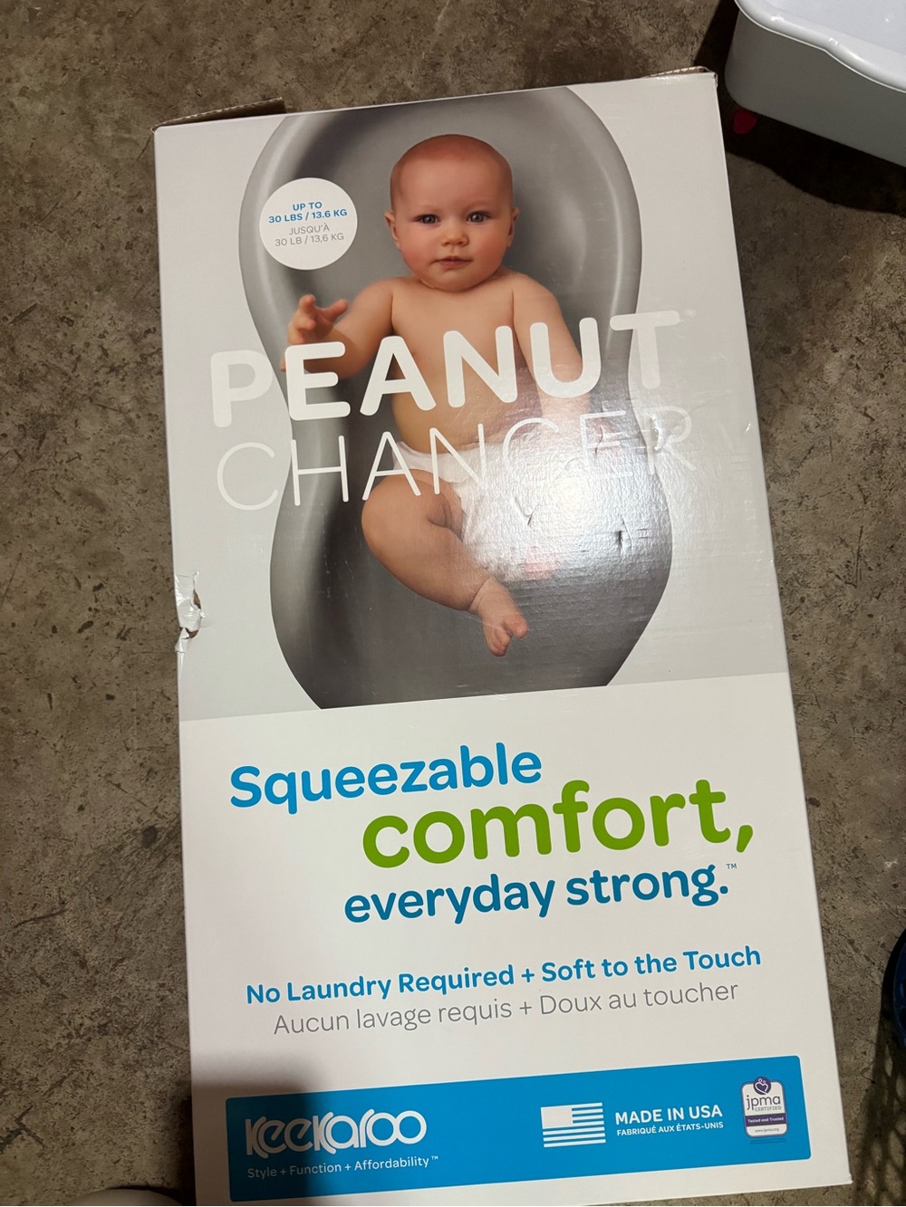Keekaroo Peanut Changer -  Squeezable Comfort Baby Changer
